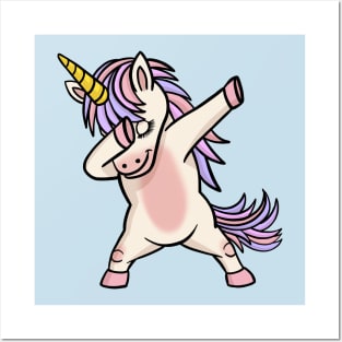 Dabbing Unicorn Cute Unicorns Lover Gift Posters and Art